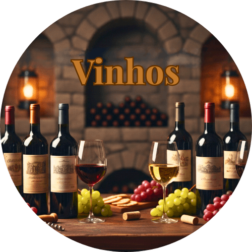 Garrafas de vinhos selecionados Casa Magnani.