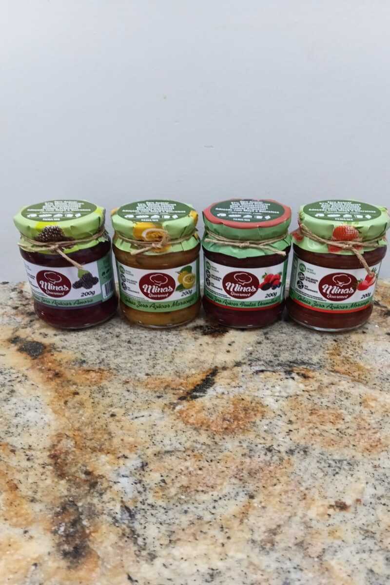 Geleia Zero Açúcar Minas Gourmet 200g – O Puro Sabor da Fruta sem Restrições